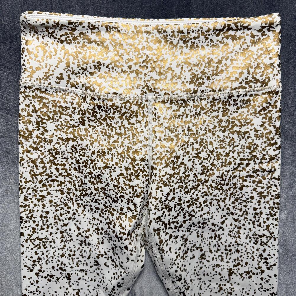 ZYIA Active Leggings Teens 6-8 White Gold Spotted Ankle Athletic Yoga Workout - Picture 2 of 11